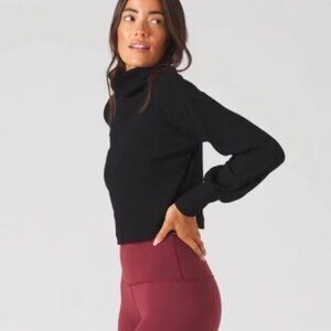 Glyder Symphony Black High-neck cropped Turtleneck Sweater